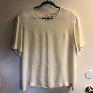 Vintage Tamotsu New York Cream Ivory Blouse XL